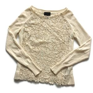 J. Crew Collection Lady Lace Popover Sweater